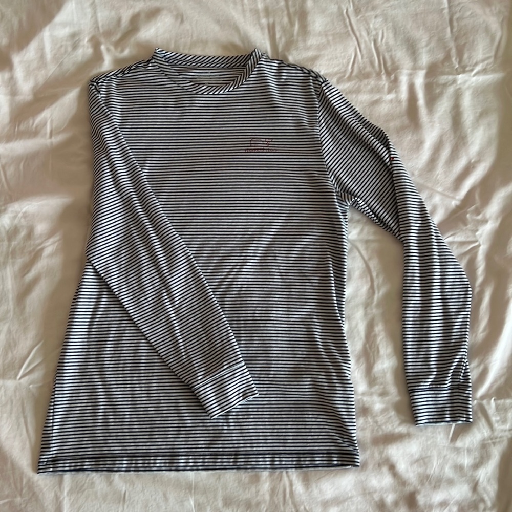 Vineyard Vines Edgartown Long Sleeve T-Shirt Navy Striped (Boys 18)